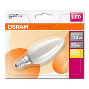 OSRAM LED gyertya lámpa E14 B35 4W 2 700 K matt kép