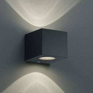 Szögletes LED kültéri fali lámpa Cordoba, fekete kép