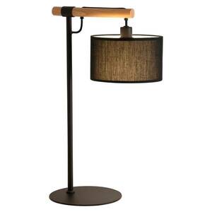 Asztali lámpa Romeo textil ernyővel, fekete kép