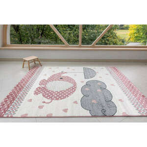 Kimani elefánt mintás (pink) gyerek szőnyeg 160x230cm Rózsaszín kép