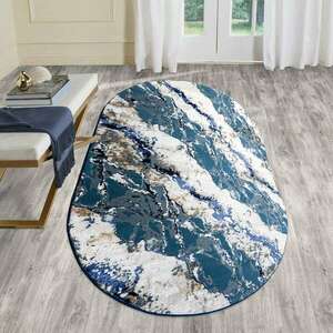 Santorini 7125 (Cream-Navy) ovális szőnyeg 160x230cm Kék-Krém kép