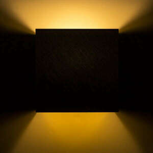 LOPE W 25/14 fali lámpa Polycotton fekete/arany fólia 230V E27 28W kép