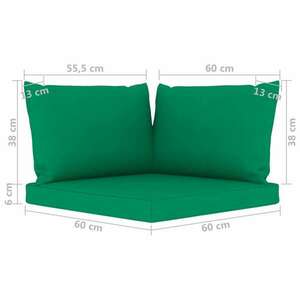 vidaXL négyszemélyes kerti kanapé zöld párnákkal kép