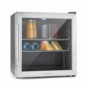 Klarstein Beersafe L, hűtőszekrény 47 liter, E energiahatékonysági osztály, üvegajtó, rozsdamentes acél kép