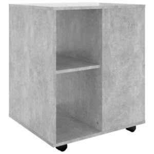 vidaXL betonszürke forgácslap kerekes szekrény 60 x 53 x 72 cm kép