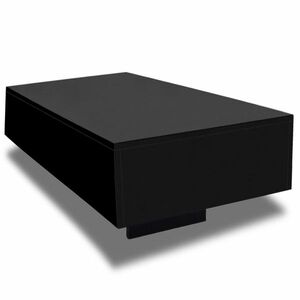 vidaXL Magasfényű fekete dohányzóasztal kép