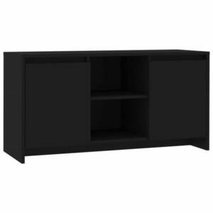 vidaXL fekete forgácslap TV-szekrény 102 x 37, 5 x 52, 5 cm kép