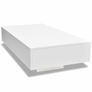 vidaXL Magasfényű fehér dohányzóasztal kép