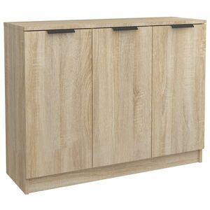 vidaXL sonoma-tölgyszínű szerelt fa tálalóasztal 90, 5x30x70 cm kép