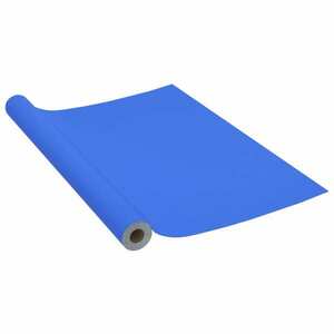 vidaXL magasfényű kék öntapadó PVC bútorfólia 500 x 90 cm kép