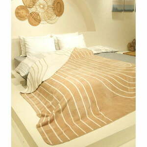 Bézs-fehér ágytakaró franciaágyra 200x220 cm Twin – Oyo Concept kép