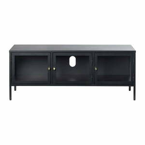 Fekete fém TV-állvány 132x52 cm Carmel – Unique Furniture kép