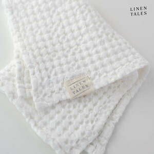Fehér fürdőlepedő 100x140 cm Honeycomb – Linen Tales kép