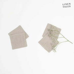 Bézs textil poháralátét szett 4 db-os – Linen Tales kép