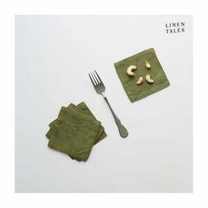 Zöld textil poháralátét szett 4 db-os – Linen Tales kép