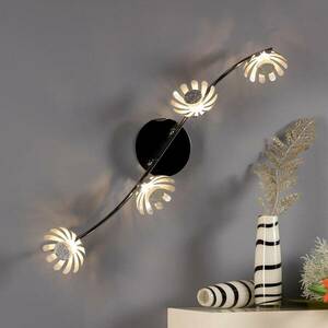 LED fali lámpa Bloom négy izzós ezüst kép