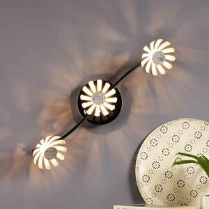 LED fali lámpa Bloom három izzós ezüst kép