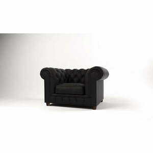 Fekete bársony fotel Cambridge – Ropez kép