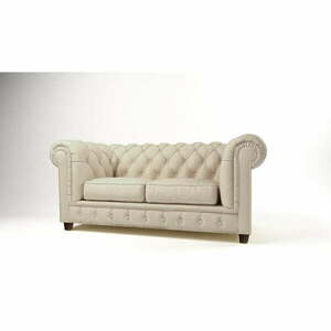 Krémszínű bársony kanapé 178 cm Cambridge – Ropez kép