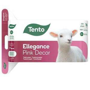 Tento Ellegance Pink Decor 3 rétegű Toalettpapír 16 tekercs kép