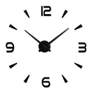4 számjegyű fali óra 80-120cm - fekete kép