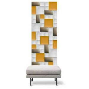 Előszobafal-53 modern panelekből összerakható, barna, beige, sárg... kép