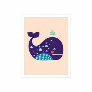 Gyerekszoba kép 24x29 cm Whale – Wallity kép