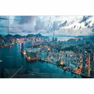 Üveg kép 100x70 cm Hongkong – Wallity kép