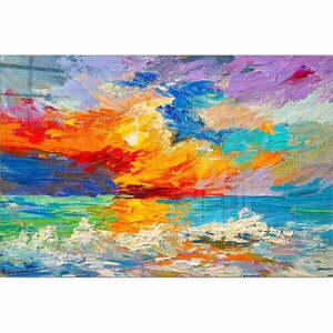 Üveg kép 70x50 cm Abstract Sunset – Wallity kép