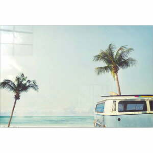 Üveg kép 100x70 cm Surf Van – Wallity kép