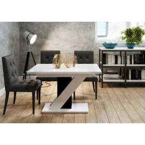 Maasix WGBS magasfényű 4-6 személyes bővíthető étkezőasztal Fehér kép