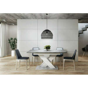 Maasix SWTG magasfényű 6-8 személyes bővíthető étkezőasztal Beton kép