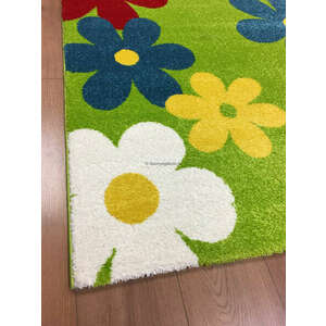 Trendy Kids Zöld virágos D236A szőnyeg 160x230 cm kép