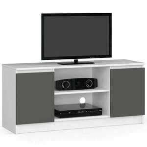 TV állvány 120 cm - Akord Furniture - fehér / szürke kép
