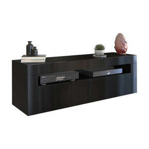 TV szekrény - Holzmeister Deko-2D - 140 cm - magasfényű fekete kép