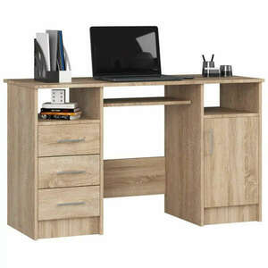 Íróasztal - Akord Furniture - 124 cm - sonoma tölgy kép