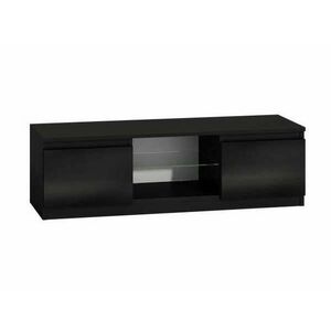 TV szekrény - Holzmeister - 120 cm - magasfényű fekete kép