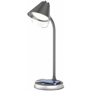 Immax Finch Qi töltős LED lámpa, szürke, ezüst elemekkel kép
