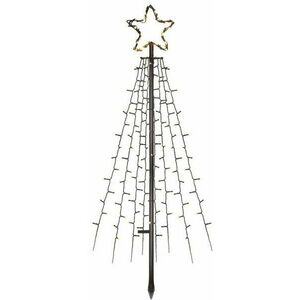 EMOS LED fém karácsonyfa, 180 cm, beltéri és kültéri, meleg fehér, időzítővel kép
