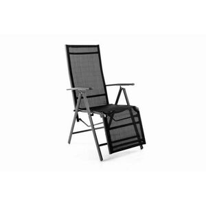Kerti szék GARTH + lábtartó - fekete kép