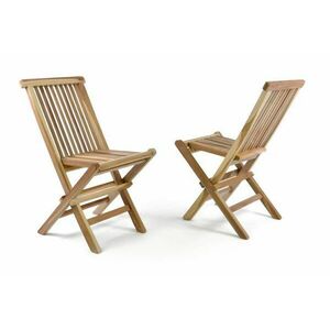 Kerti szék DIVERO 2db - teak fa kép