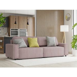 SMART világos rózsaszín kinyitható háromüléses kanapé kép