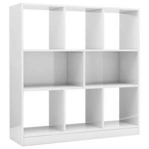vidaXL magasfényű fehér forgácslap könyvszekrény 97, 5 x 29, 5 x 100 cm kép