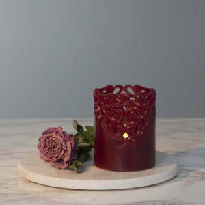 Clary piros LED viaszgyertya, magasság 10 cm - Star Trading kép