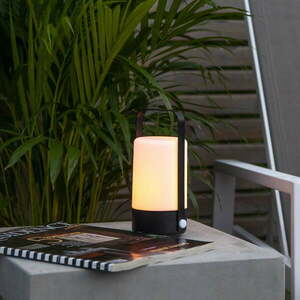 Flame fekete-bézs LED lámpás, magasság 40 cm - Star Trading kép