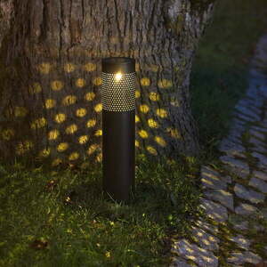 Blace fekete napelemes LED világítás rozsdamentes acélból, magasság 39 cm - Star Trading kép