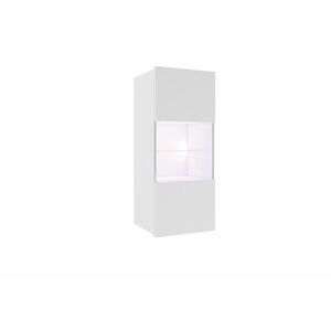 BRINICA vitrines faliszekrény, fehér/magasfényű fehér kép