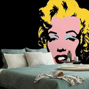Tapéta pop art Marilyn Monroe fekete háttéren kép