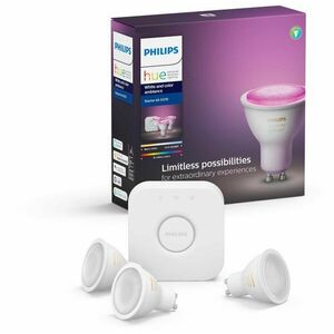 Philips Hue White and Color ambiance 5.7W GU10 starter kit kép