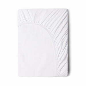 Fehér pamut gumis lepedő, 90 x 200 cm - Good Morning kép